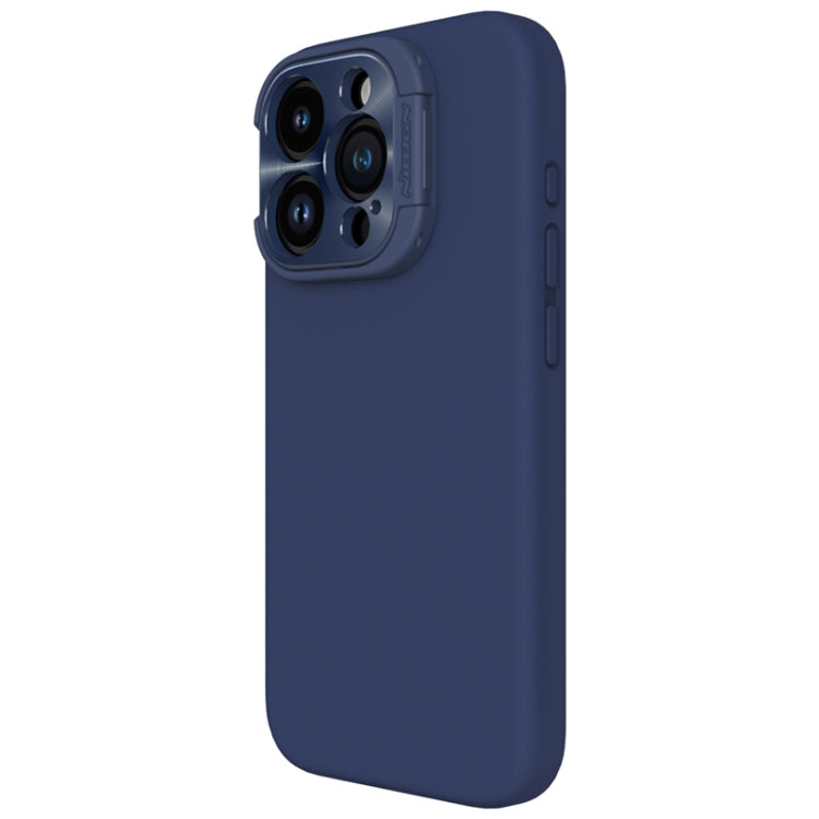 NILLKIN Magsafe Magnetic Phone Case for iPhone 15 Pro Max (Dark Blue) with Lens Protection and Hands-Free Stand