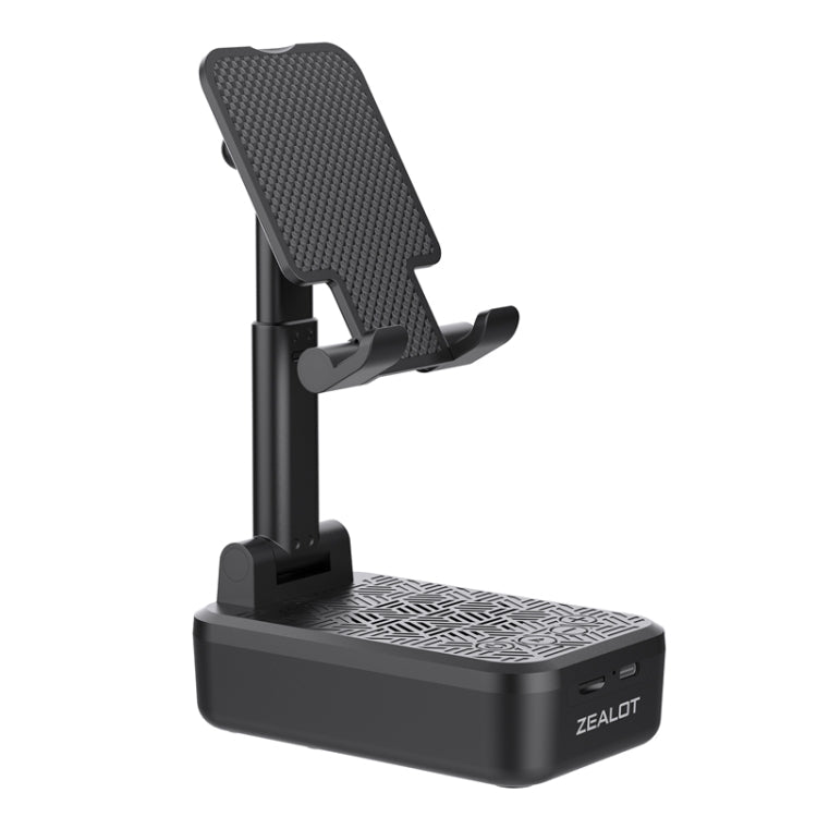 Zealot Z7 Wireless Bluetooth Speaker with Foldable Phone Holder (Black)