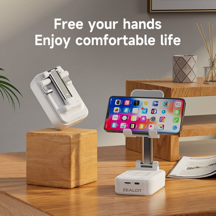 Zealot Z7 Wireless Bluetooth Speaker with Foldable Phone Holder (Black)