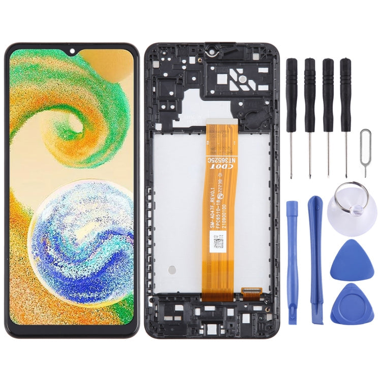 LCD Display Touch Screen Digitizer Assembly with Frame for Samsung Galaxy A04S SM-A047