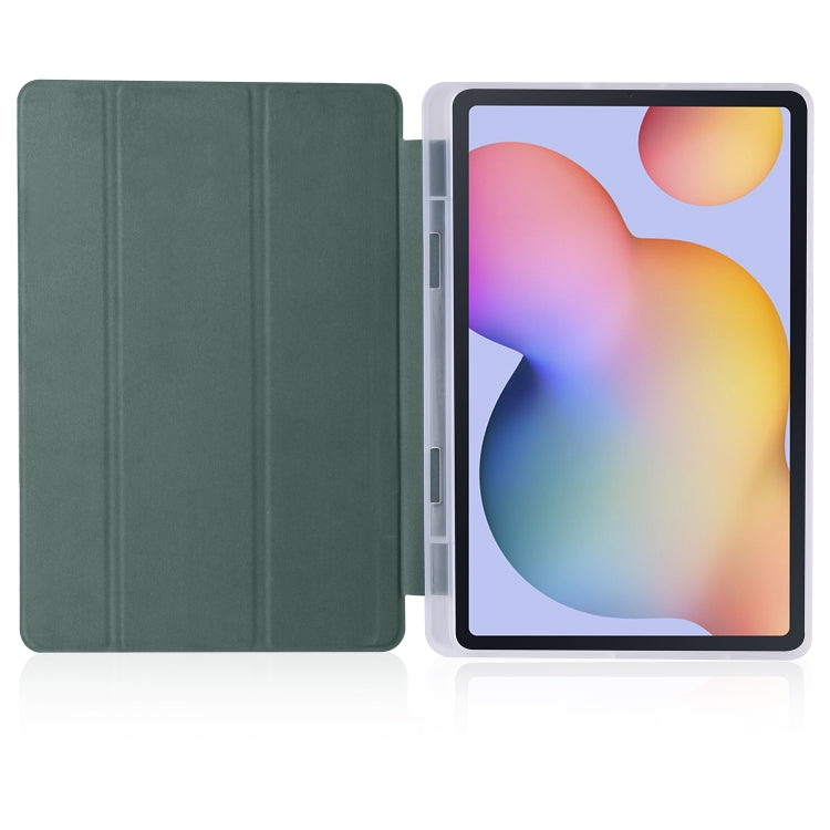 3-Folding Pine Green Case for Samsung Galaxy Tab S6 Lite P610 with Holder & Pen Slot