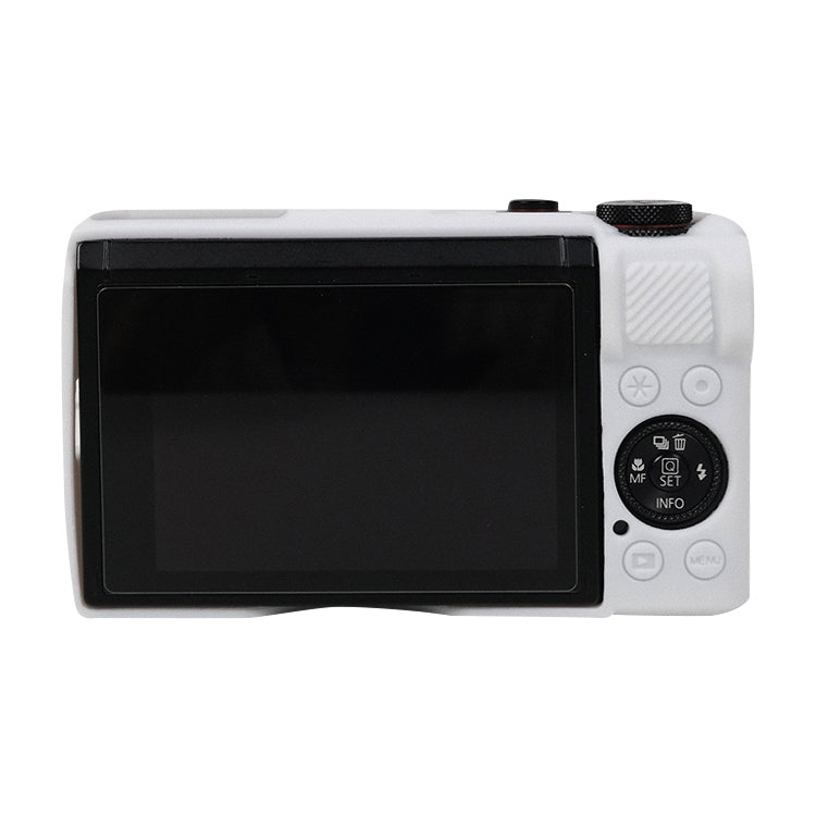 Soft Silicone Protective Case with Lens Cover for Canon PowerShot G7 X Mark III (White)