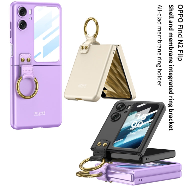 OPPO Find N2 Ultra-Thin Phone Case with Ring Holder-Black