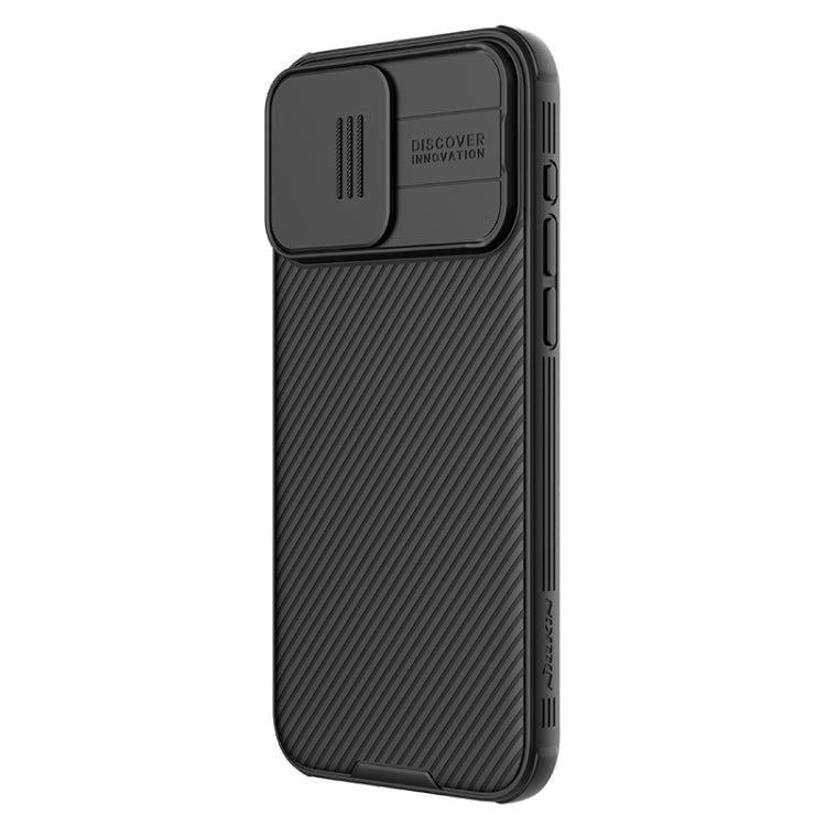 NILLKIN CamShield Pro Magnetic Magsafe Phone Case for iPhone 15 Pro Max - Black with Lens Slide Cover