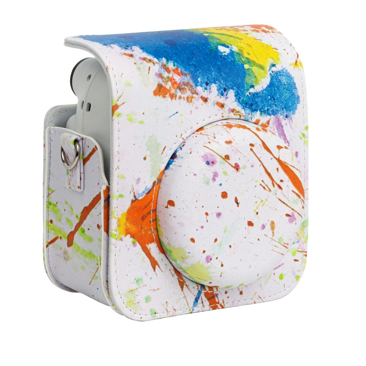 Splash Ink Watercolor Leather Camera Bag for Fujifilm Instax Mini 12