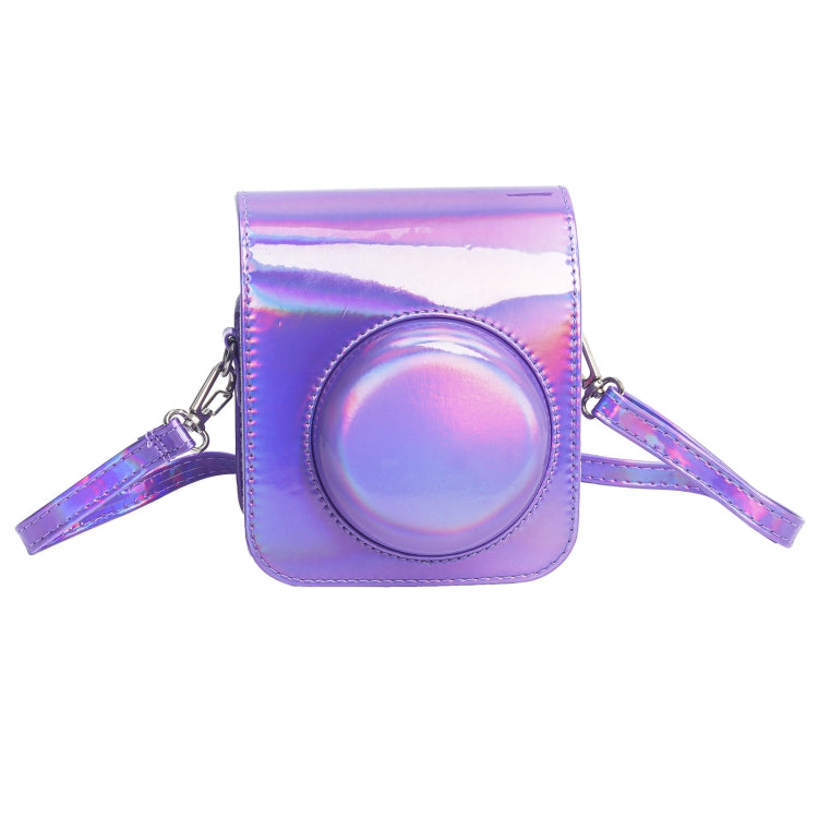 FUJIFILM instax mini 12 Leather Camera Bag with Shoulder Strap (Purple)