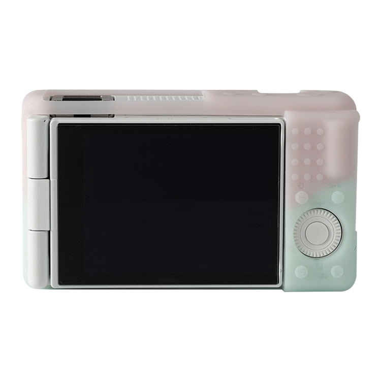Soft Silicone Protective Case for Sony ZV-1F / ZV1 M2 (Jello Pink Green)