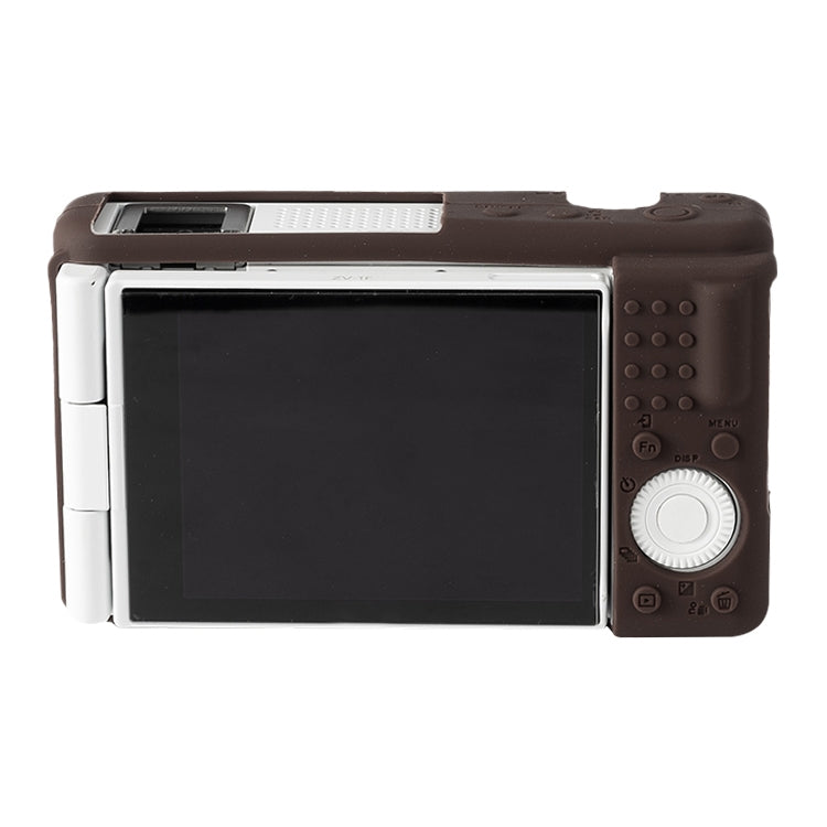 Soft Silicone Protective Case for Sony ZV-1F / ZV1 M2 (Coffee)