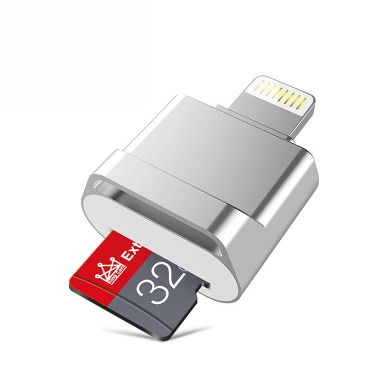 Silver MicroDrive 8pin To TF Card Adapter for iPhone & iPad