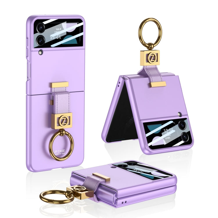 GKK Purple Ultra-thin Phone Case with Z Ring Holder for Samsung Galaxy Z Flip3 5G