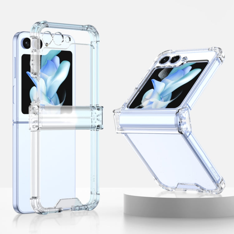 Transparent Shockproof Phone Case with Ring Holder for Samsung Galaxy Z Flip5 G