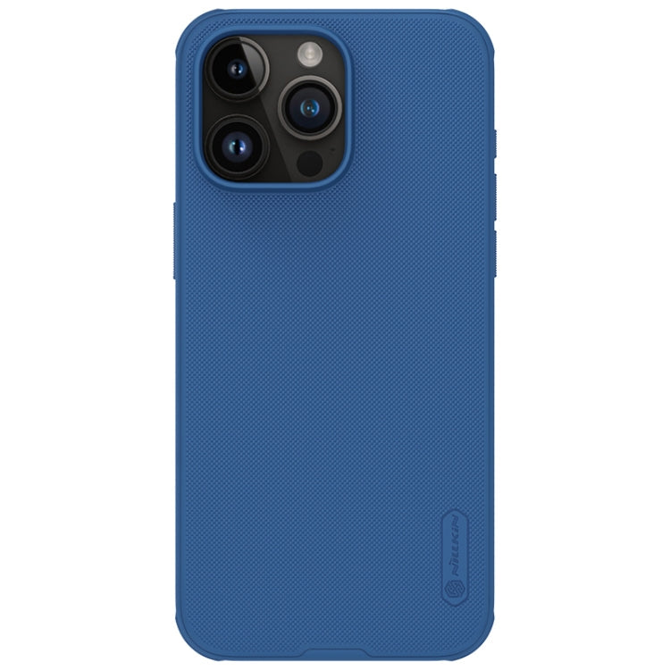 Blue NILLKIN Frosted Shield Pro PC + TPU Case for iPhone 15 Pro Max