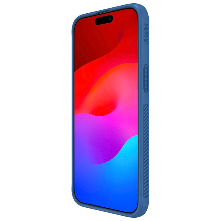 Blue NILLKIN Frosted Shield Pro PC + TPU Case for iPhone 15 Pro Max