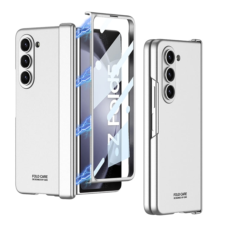 Samsung Galaxy Z Fold5 All-inclusive Phone Case (Silver) with Magnetic Folding Hinge
