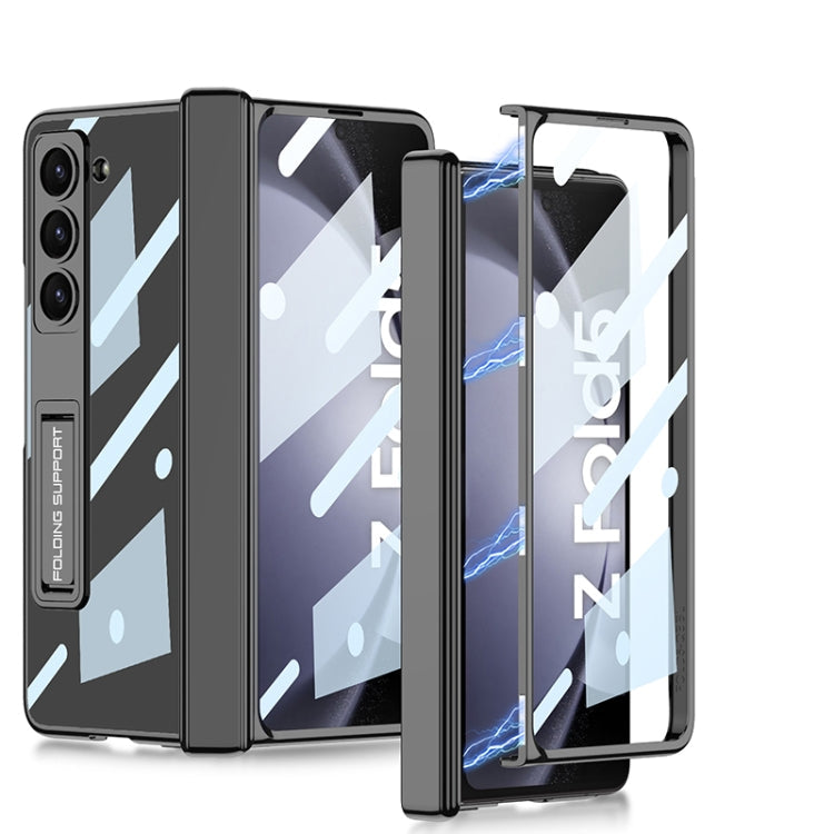 GKK Integrated Magnetic Phantom Hinge Folding Phone Case with Stand for Samsung Galaxy Z Fold5 (Black)