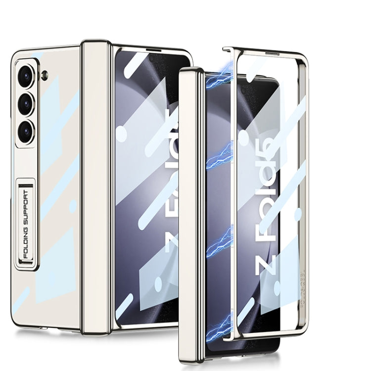 GKK Integrated Magnetic Phantom Hinge Folding Phone Case with Stand for Samsung Galaxy Z Fold5 (White)