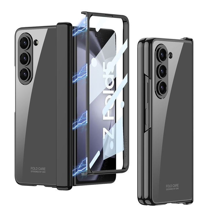 GKK Integrated Magnetic Phantom Hinge Folding Phone Case for Samsung Galaxy Z Fold5 (Black)