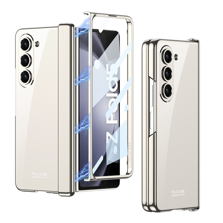 Samsung Galaxy Z Fold5 GKK White Magnetic Phantom Hinge Folding Phone Case