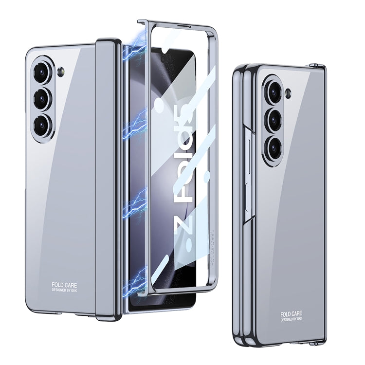 GKK Integrated Magnetic Phantom Hinge Folding Phone Case for Samsung Galaxy Z Fold5 (Blue)