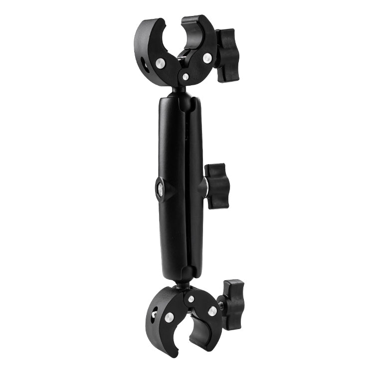 Versatile Motorcycle Handlebar Mount for Dual-Headed Camera and Phone Integration