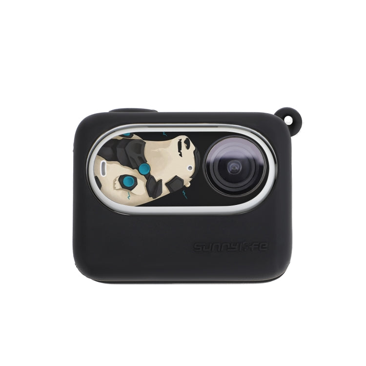 Sunnylife Silicone Case and Stickers for Insta360 GO 3 with Neck Strap (Black)