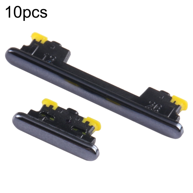 10pcs Black Power Button + Volume Control Button Replacement Parts for Samsung Galaxy A33 5G SM-A336