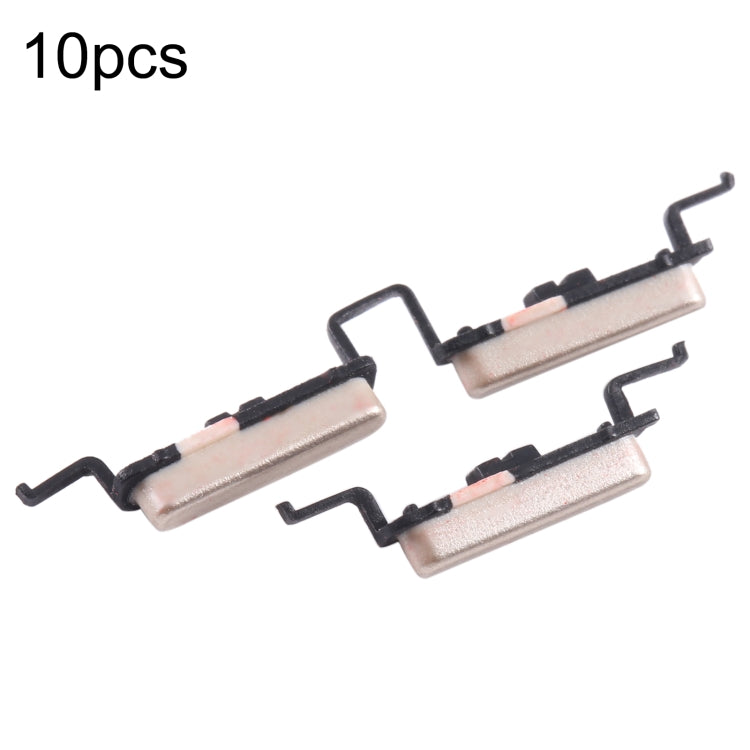 Gold Power Button and Volume Control Button Replacement Set for Samsung Galaxy J4 SM-J400 (10pcs)