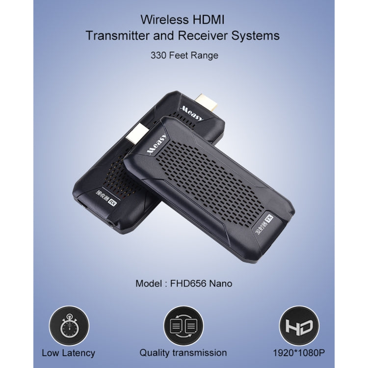 Measy FHD656 Nano 1080P HDMI 1.4 HD Wireless Audio Video Double Mini Transmitter Receiver Extender Transmission System