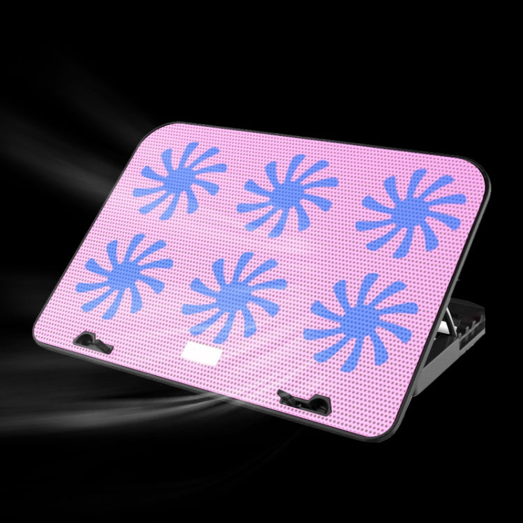 ICE COOREL Premium Edition Notebook Computer Cooling Base with Six Silent Fans (Charm Powder)