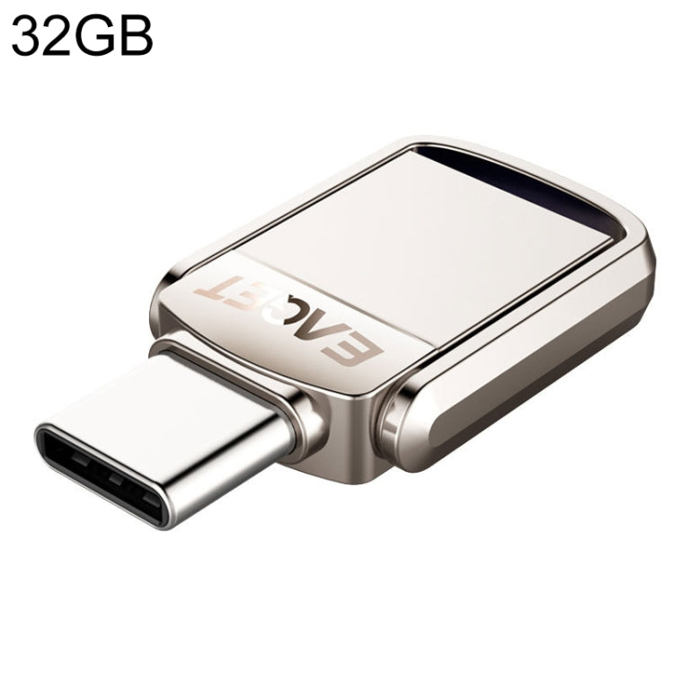 EAGET 32G USB 3.1 + USB-C Metal Twister Flash Drive