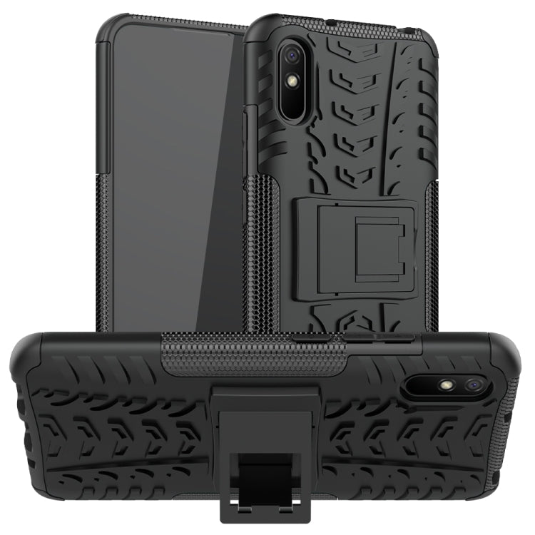 Black Shockproof Protective Case with Holder for Xiaomi Redmi 9A