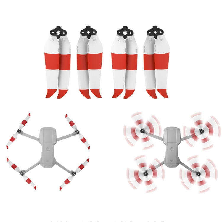 Sunnylife 7238F-2C Two Pairs of Double-Sided Low Noise Quick-Release Propellers for DJI Mavic Air 2 (Red White)
