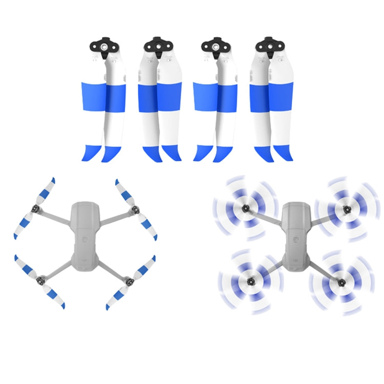 Sunnylife 7238F-2C Low Noise Quick-release Propellers for DJI Mavic Air 2 (Blue White, 2 Pairs)