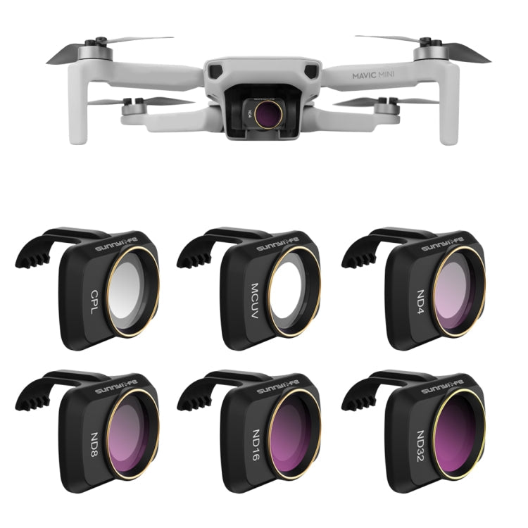 Sunnylife MM-FI9258 Lens Filter Set for DJI Mavic Mini / Mini 2 - 6 Filters Included
