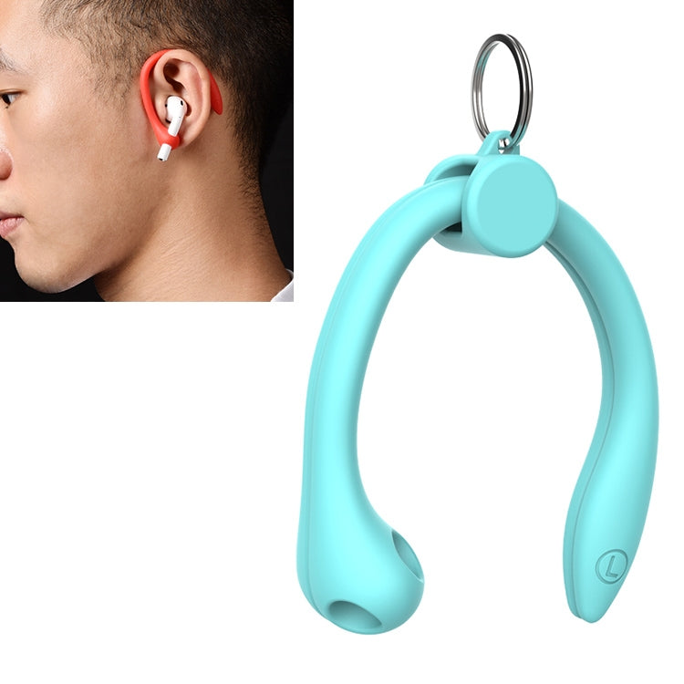Silicone Anti-lost Lanyard Ear Hook for AirPods and Huawei FreeBuds 3 in Mint Green