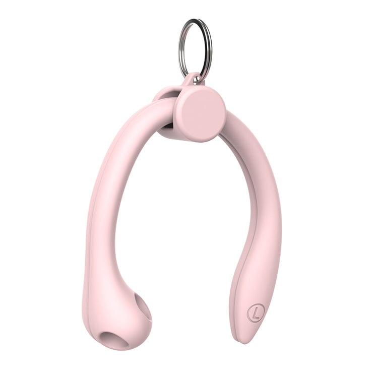 Silicone Anti-lost Lanyard Ear Hook for AirPods and Huawei FreeBuds 3 - Pink