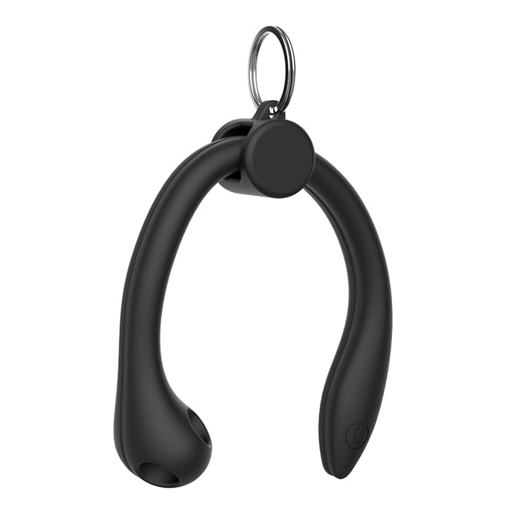 Wireless Earphones Silicone Anti-lost Lanyard Ear Hook - Black for AirPods 1 / 2 / AirPods Pro / Huawei FreeBuds 3