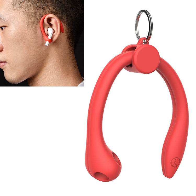 Silicone Anti-lost Lanyard Ear Hook for AirPods and Huawei FreeBuds 3 (Red)