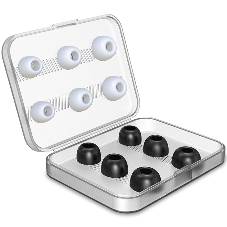 12 PCS Wireless Earphone Replaceable Ear Caps for AirPods Pro with Memory Foam and Silicone Earplugs, Storage Box Included (White + Black)