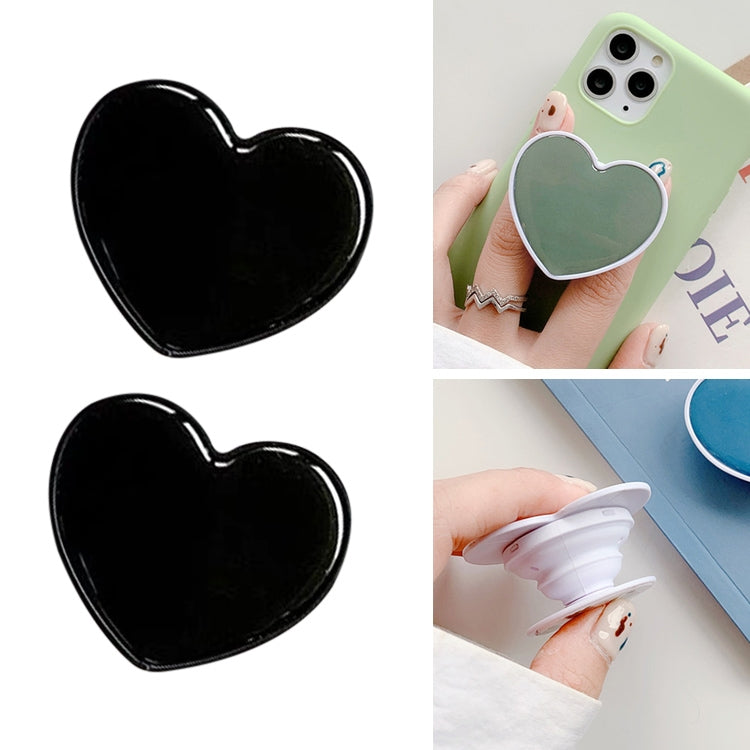 Love Airbag Phone Stand Ring Holder for Hands-Free Convenience (Black, 2 PCS)