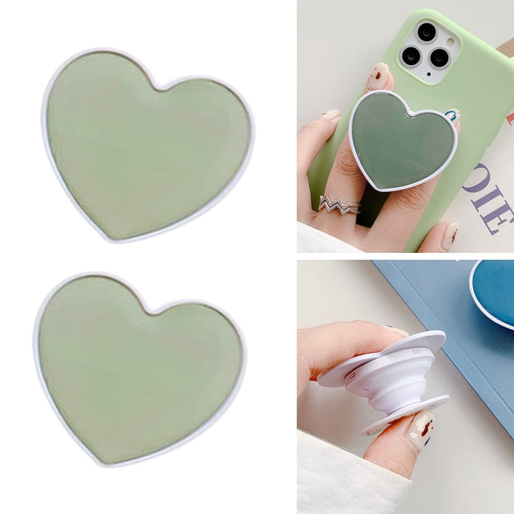 2 Piece Avocado Green Love Airbag Phone Stand Ring Holder