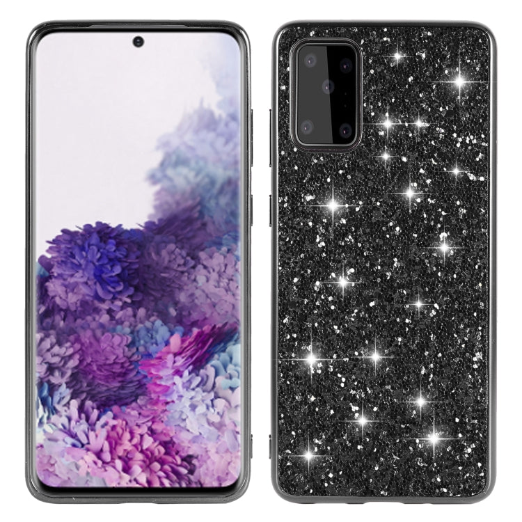 Samsung Galaxy S20 FE Glitter Powder Black TPU Protective Case with Shockproof Design
