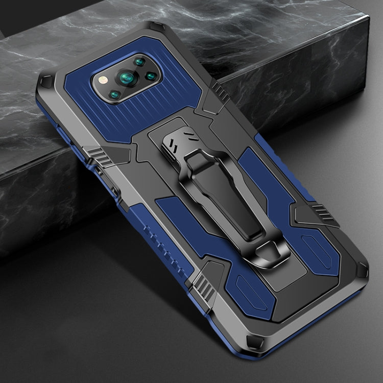 Shockproof PC + TPU Protective Case for Xiaomi Poco X3 (Blue)