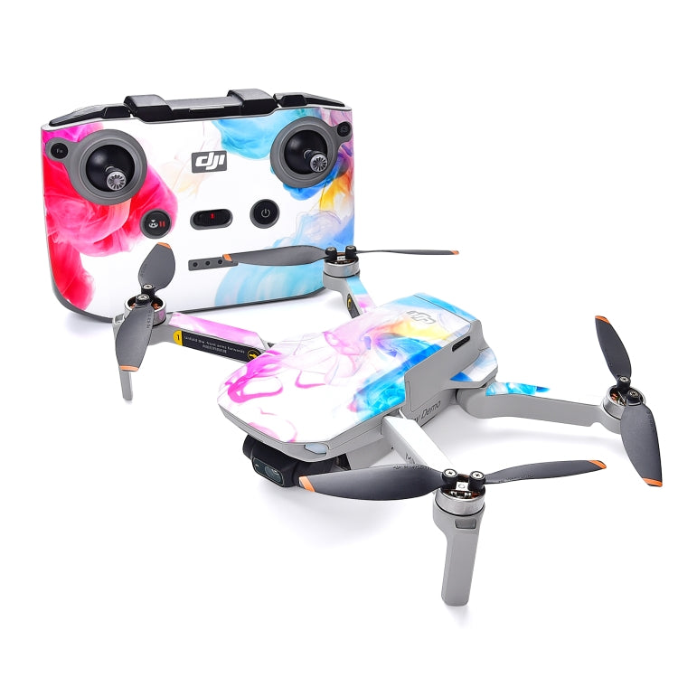Ink Cloud Decorative Stickers Set for DJI Mavic Mini 2 with Machine Body, Remote Control, and Battery
