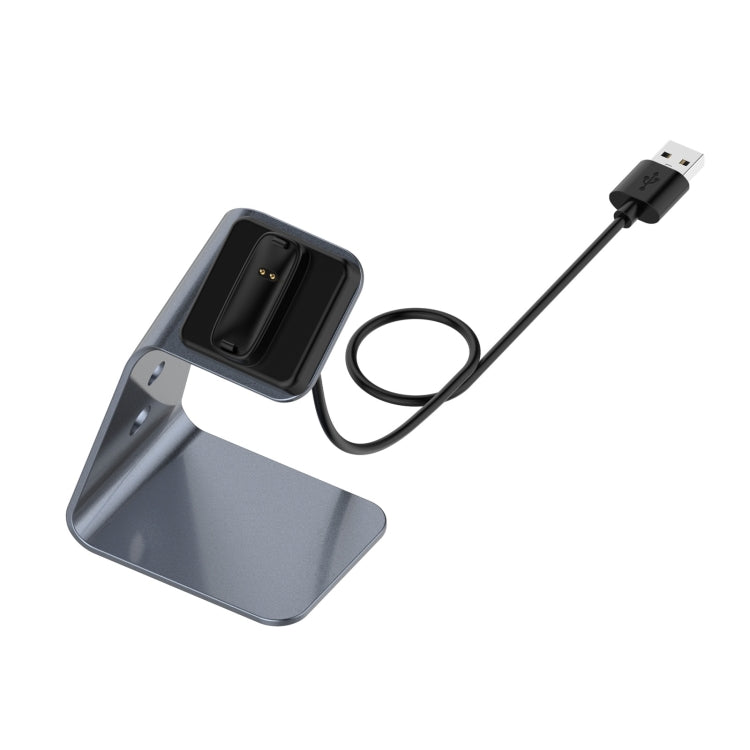 Aluminum Alloy Charger Holder for Fast Charging Fitbit Inspire 2 (Grey)