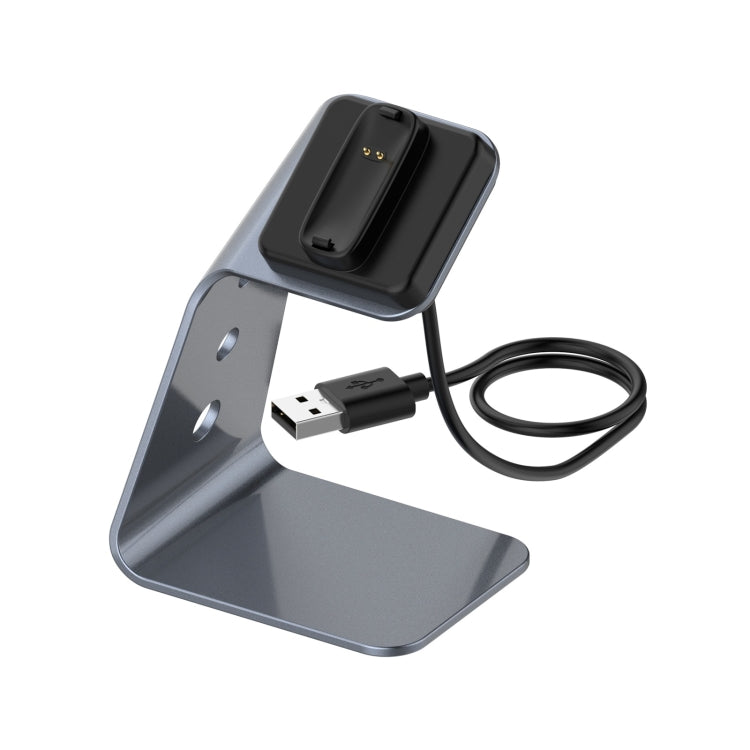 Aluminum Alloy Charger Holder for Fast Charging Fitbit Inspire 2 (Grey)
