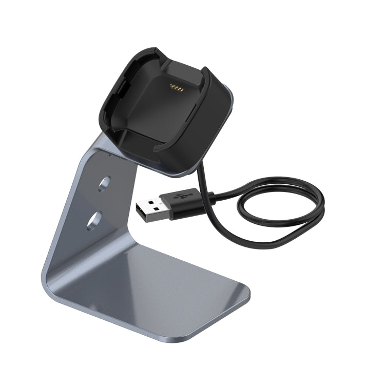 Charging Stand for Fitbit Versa 2 - High-Quality Aluminum Alloy Grey Charger Holder