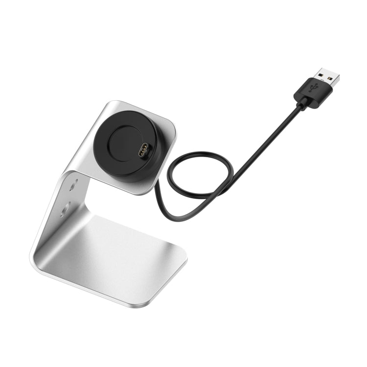 Aluminum Alloy Magnetic Charger Holder for Garmin Smartwatches - Silver