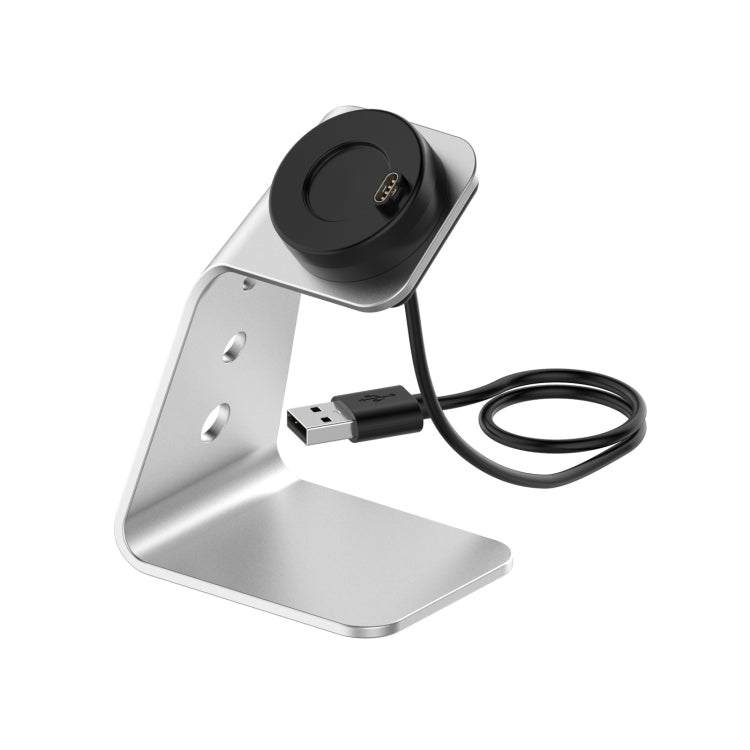 Aluminum Alloy Magnetic Charger Holder for Garmin Smartwatches - Silver