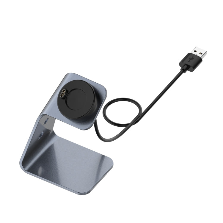 Aluminum Alloy Magnetic Charger Holder for Garmin Smartwatches - Left Interface(Grey)
